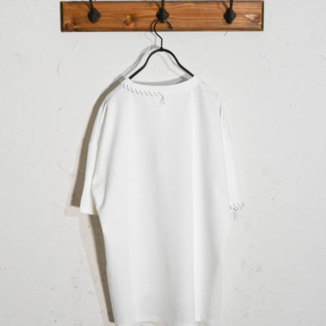 ダンボールニット ハンドステッチルーズクルー プリントTシャツ