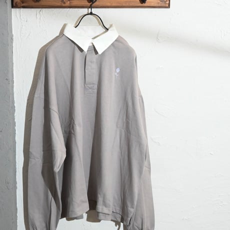 10/-天竺シシュウラガー長袖シャツ