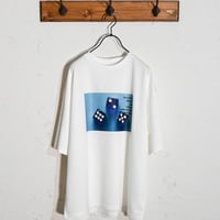 ダンボールニット クルーネック転写プリントTシャツ(DICE)