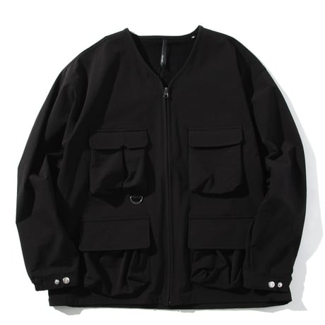 フィッシングポケットノーカラージャケット