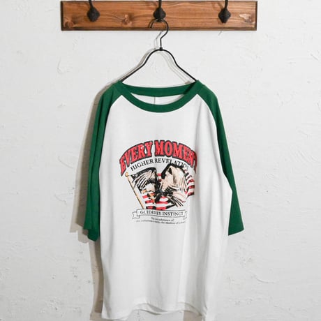16/TC天竺 ラグランTシャツ(イーグル、モーターサイクル)