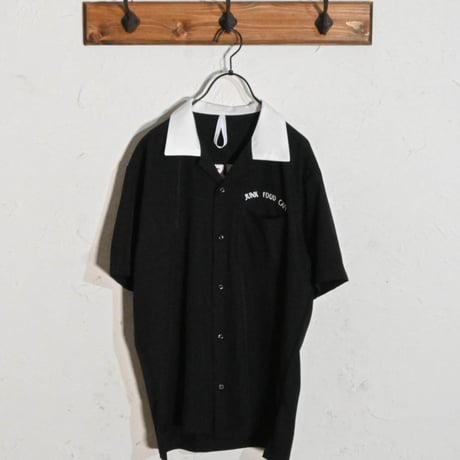 ポリエステル ストレッチ 半袖ボーリングシャツ