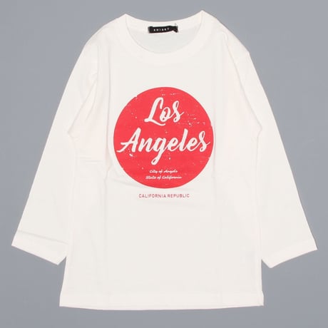 七分袖プリントTシャツ