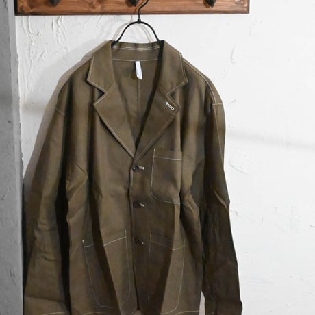 11/-綿麻ストレッチミリタリーシャツジャケット