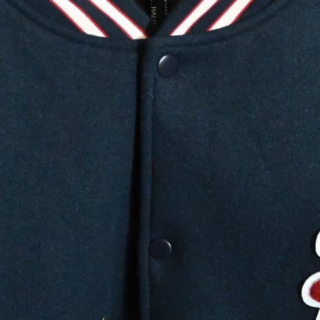 ポリメルトン×PU  ワッペンスタジアムジャンパー
