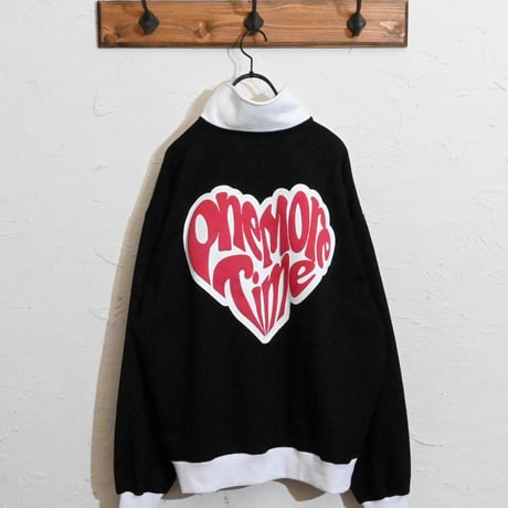 TC 裏毛 バックプリント ハーフZIPスウェット(ハートROGO)