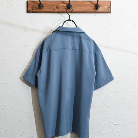 ポリ無地 オープンカラーシャツS/S