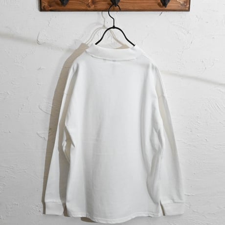 モックネックポケットロングTシャツ