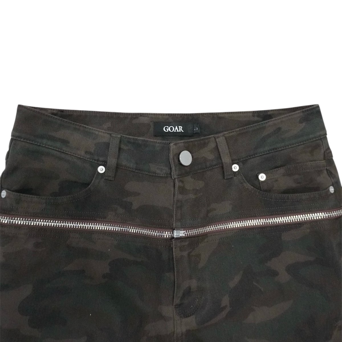 GOAR】ZIPPER WAIST PANTS CAMO | AURUM