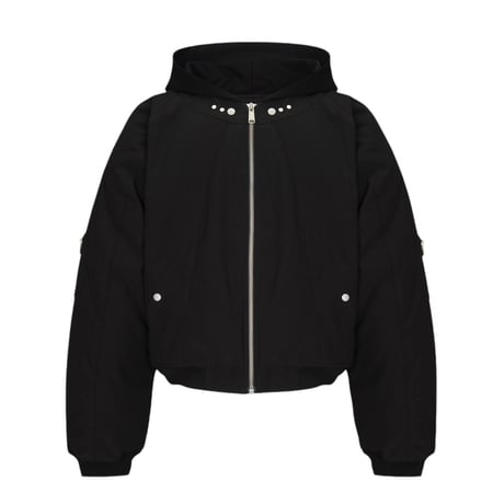 SIDE SERVICE】MAGNETIC SNAIL BOMBER BLACK | AURUM