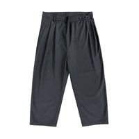 GOAR】ZIPPER WAIST PANTS CROC BLACK | AURUM