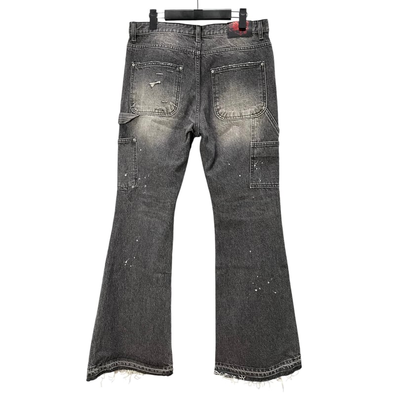 EMOSTANCECLUB】PAINTED FLARE FIT CARPENTER JEAN
