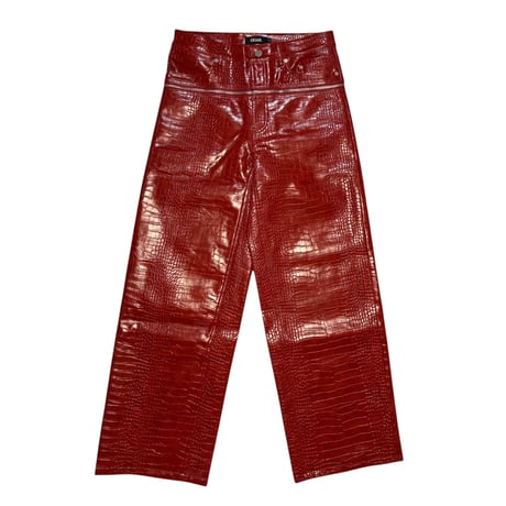 goar.archive RED CROCO ZIPPER PANTS 新品 CATEGORY BRAND | AURUM