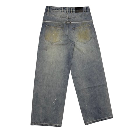 【GOAR】ZIPPER WAIST DENIM BLUE