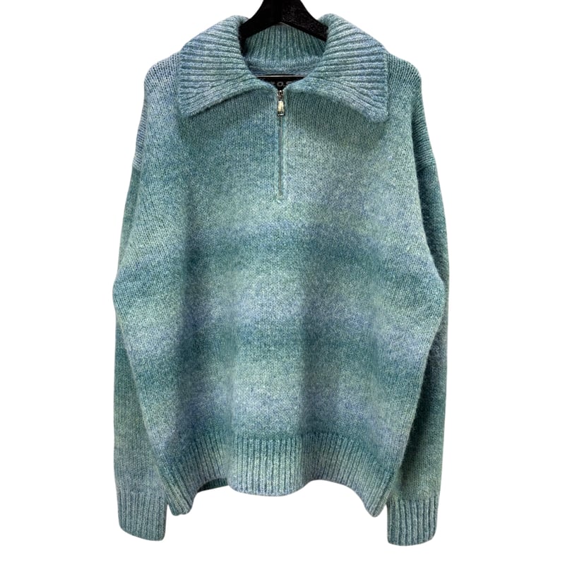 P.O.S】GRADATION HALF ZIP KNIT | AURUM