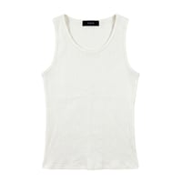 【P.O.S】RIB TUNK TOP WHITE