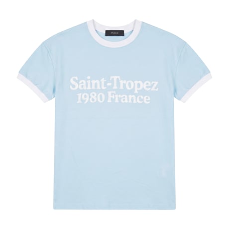 【P.O.S】RINGER PRINT TEE SKY
