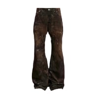 【EMOSTANCECLUB】MUD PAINTED FLARE JEANS