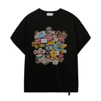 【HONO REPORT】STICKER T-SHIRT BLACK