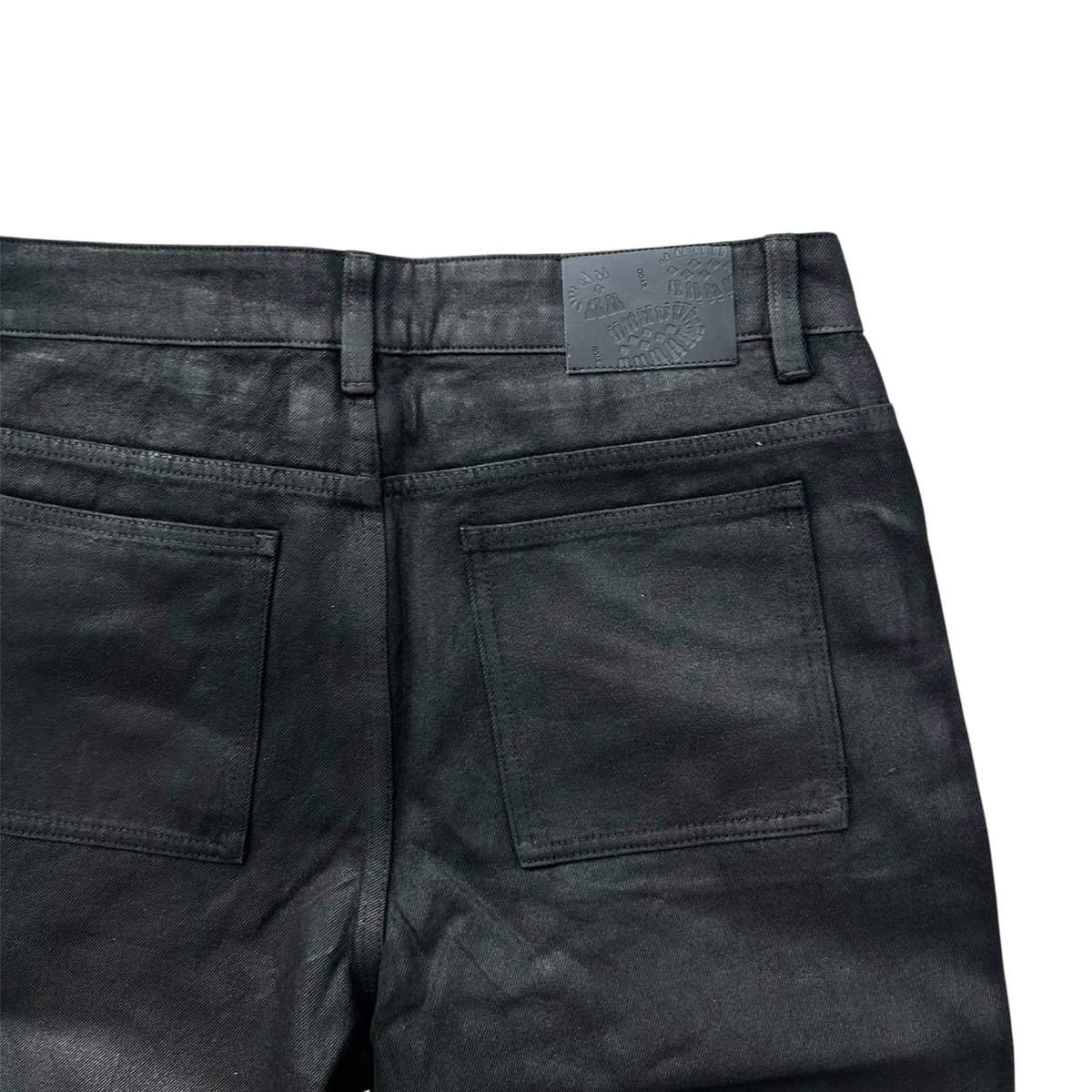 GOAR】STRAPPED OIL FLARE PANTS | AURUM