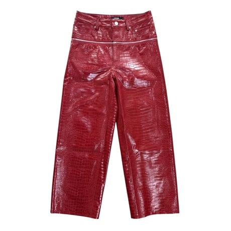 【GOAR】ZIPPER WAIST PANTS CROC RED CATEGORY BRAND | AURUM
