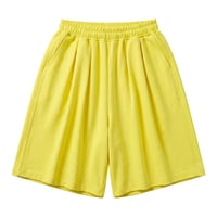 【P.O.S】TUCK SWEAT SHORT PANTS YELLOW