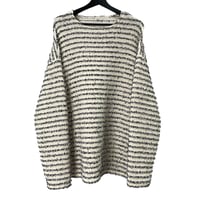 【P.O.S】 PILE BORDER LONG SLEEVE IVORY