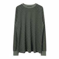【P.O.S】 BORDER LONG SLEEVE BLACK/GREEN