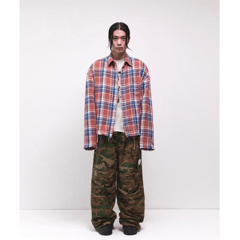 SIDE SERVICE】JAPANESE FLANNEL SHIRT JAKCET PIN