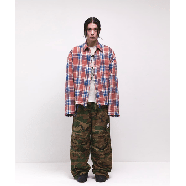 SIDE SERVICE】JAPANESE FLANNEL SHIRT JAKCET PIN