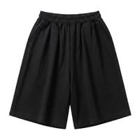 【P.O.S】TUCK SWEAT SHORT PANTS BLACK