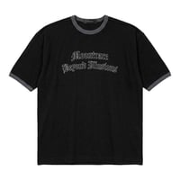 【P.O.S】RINGER PRINT TEE BLACK