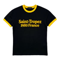 【P.O.S】RINGER PRINT TEE BLACK