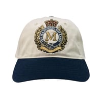 【P.O.S】EMBROIDERY "M" CAP IVORY BLACK