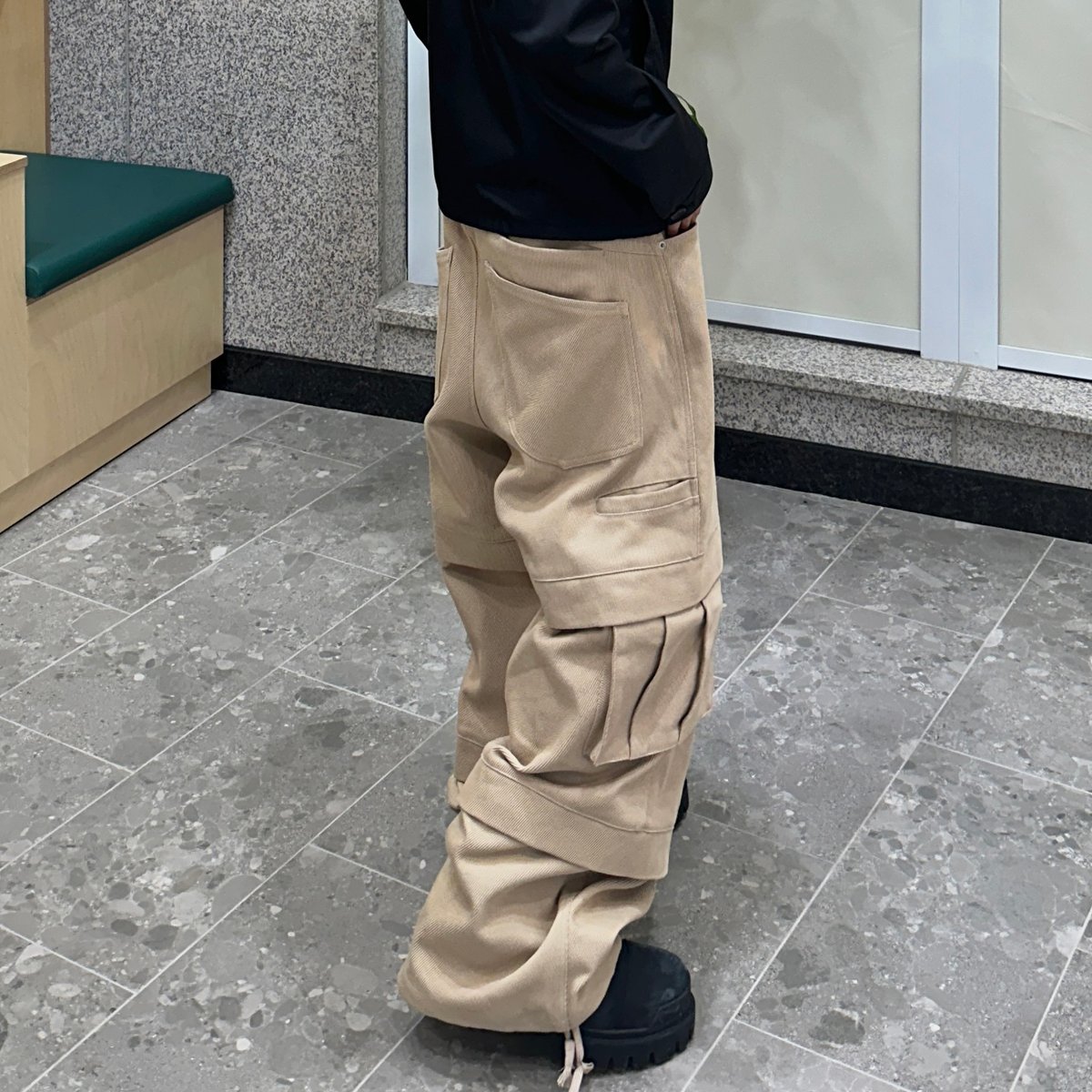 KAMIEN】TITAN BAGGY PANTS BEIGE | AURUM