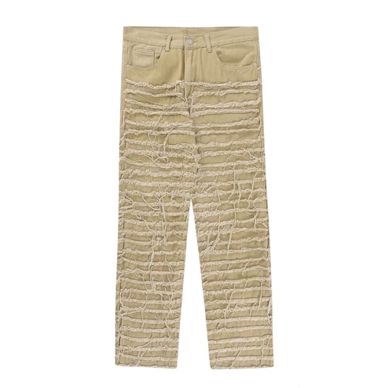 A GOOD BAD INFLUENCE】DISTRESSED LINE DENIM JEA 