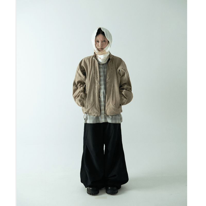 SIDE SERVICE】VEIN WASHED JACKET BEIGE | AURUM