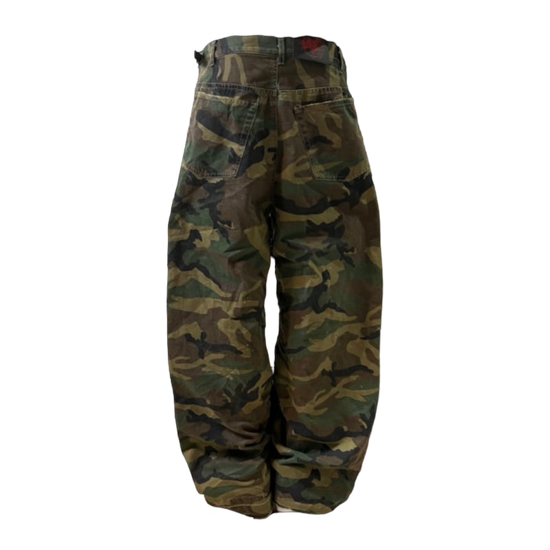 EMOSTANCECLUB】RIPPED KNEE VINTAGE WASHED BAGGY