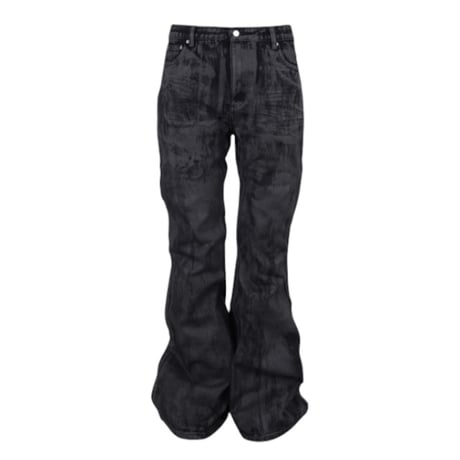 【AWENDE】FLARE HEAVY WAX DENIM JEANS