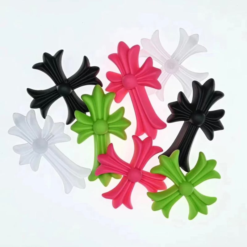 FAKE HEART】ALL IN ONE CROSS PUZZLE CHAIN PINK