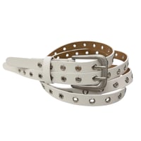 【P.O.S】DOUBLE HOLE BELT WHITE