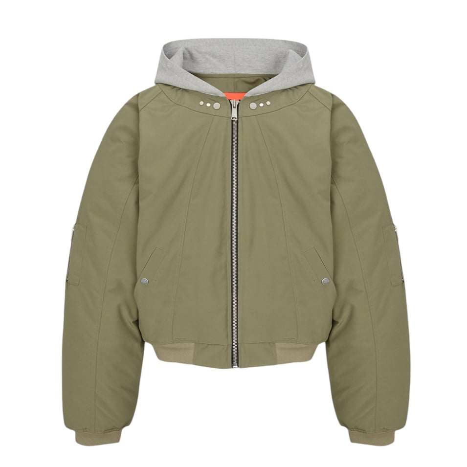 SIDE SERVICE】MAGNETIC SNAIL BOMBER KHAKI | AURUM