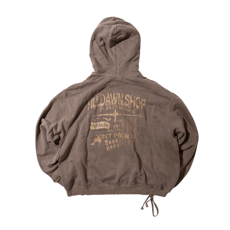 TILLDAWN】SHOP MERCH HOODIE BROWN | AURUM 