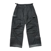 GOAR】ZIPPER WAIST PANTS CROC BLACK | AURUM
