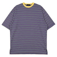 【P.O.S】OVERSIZE BORDER TEE PURPLE