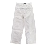 【GOAR】ZIPPER WAIST PANTS CROC WHITE