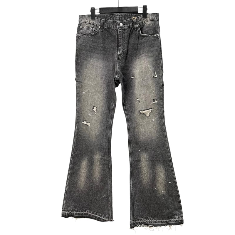 EMOSTANCECLUB】PAINTED FLARE FIT CARPENTER JEAN