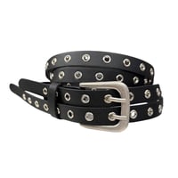 【P.O.S】DOUBLE HOLE BELT BLACK