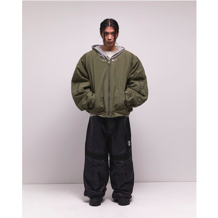 ジャケット・アウター side service MAGNETIC SNAIL BOMBER SIDE SERVICE】MAGNETIC SNAIL BOMBER KHAKI | AURUM