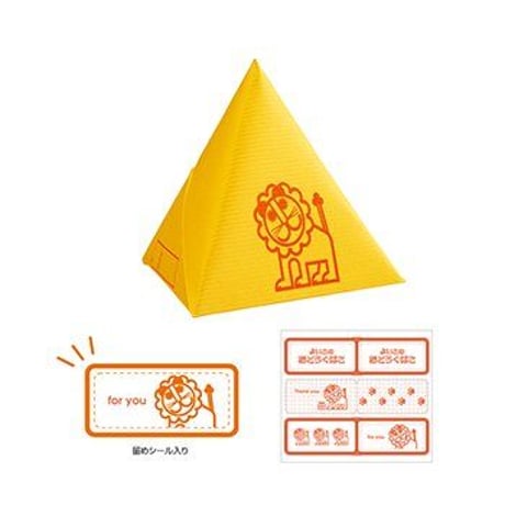 ★らいおんステーショナリー★らいおんさんかくギフトパック　イエロー★ stationery【文房具】